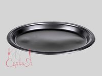 Тарілка ОВАЛ 260мм чорна 18гр 50шт А_thumbnail