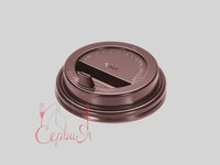 Кришка для паперового стакана 270/340мл 50шт 80мм корич. СolorСup_thumbnail