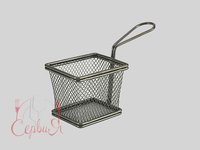 Корзинка для фри квадрат черная 12X10X8.5см 201710464_thumbnail