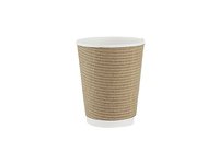Стакан 180мл паперовий гофра бурий 25шт АПХ_thumbnail