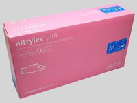 Рукавички нітрилові М рожеві 100шт СТ_thumbnail