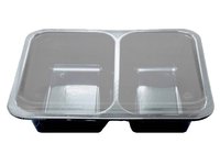 Контейнер РР 2хсекц. 227х178х40мм чорний с прозор. кришкою 10шт Т2 А 25919_thumbnail