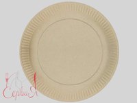 Тарілка картон. 230мм крафт 50шт Premium ПП_thumbnail