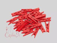 Прищіпка-міні дерев'яна декор.красна 3,5см_thumbnail