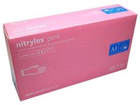 Рукавички нітрилові М рожеві 100шт СТ_thumbnail