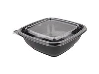 Контейнер РЕТ 160х160х30,5мм чорний з прозор.кришкою 375мл 10шт 015057/015066_thumbnail