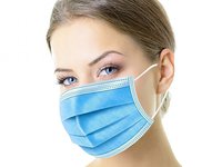 Маска мед. спанбонд однораз. 3шар. біло-блакитна 50шт_thumbnail