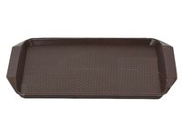 Піднос 43х30см пластик коричневий з ручками 591800_thumbnail