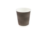 Стакан 110мл паперовий гофра коричневий 20шт PRO 43114300_thumbnail