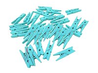 Прищіпка-міні дерев'яна декор.бірюзова 3,5см_thumbnail