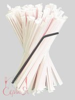 Соломка для сока 21смх4,8мм зі згином чорна в інд.уп. 200шт СП_thumbnail