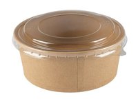 Контейнер папер.д.187, h60мм з прозор.криш. 1350мл крафт/крафт 10шт  011692/011693_thumbnail