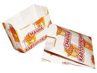 Саше папер. для карт.фрі 105х100х50мм білий з малюнком Смайлик 100шт 1671 ЕП_thumbnail