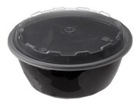 Контейнер РР д.173мм, h64мм чорний з прозор.кришкою 950мл 10шт 015401  1265_thumbnail