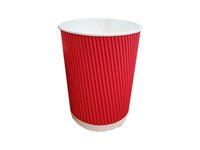 Стакан 350мл паперовий гофра червоний 30шт GP02-0102_thumbnail