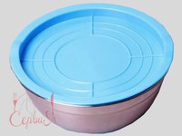 Миска глубокая метал. д.28см с крышкой 19681_thumbnail