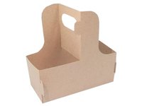 Тримач для стаканів паперових на 2 відділення крафт Євро АПХ 10шт_thumbnail