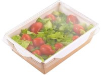 Контейнер папер.220х160х55мм з прозр.криш. 1л КРАФТ біле всеред. 10шт 013825/К_thumbnail