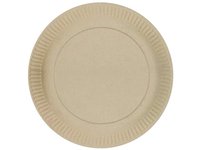 Тарілка картон. 230мм крафт 50шт Premium ПП_thumbnail