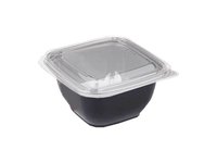 Контейнер РЕТ 126х126х60мм чорный з прозор.кришкою 500мл 10шт 015019/015022_thumbnail