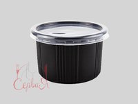 Контейнер для супу з кришкою чорне дно 500мл 110х75мм ПС-115-500 10шт_thumbnail