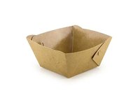 Тарілка-човник папер. 100х100х45мм КРАФТ ламінір.100шт АПХ 142213_thumbnail