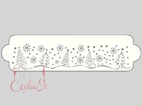 Трафарет для декорування 340х90мм "Ялинки" 40W173_thumbnail