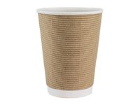 Стакан 350мл паперовий гофра бурий 30шт GP 02-0081_thumbnail