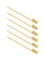 Маркер бамбуковий для м`яса 9см "М-WELL" (середньо-сильна прожарка) 100шт_thumbnail