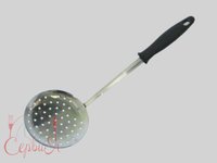 Шумовка нержавейка с пластиковой ручкой д.100мм"Элит"арт. 11030_thumbnail