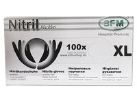 Рукавички нітрілові XL чорні 100шт SFM 534959_thumbnail