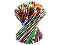 Соломка для мохіто 26,5смх3мм без згину 4 кольори неон 300шт_thumbnail