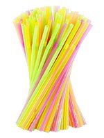Соломка Артістік 24смх6мм зі згином флуор. асорті 100шт BS_thumbnail
