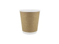 Стакан 270мл паперовий двошаровий Крафт/білий всередині 25шт АПХ 122307_thumbnail