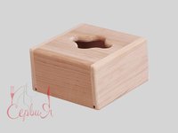 Диспенсер для салфеток настольный дерево 13,5х13см ОВ_thumbnail