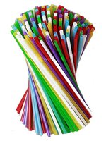 Соломка для соку 24смх4,8мм зі згином асорті 200шт СП_thumbnail