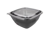 Контейнер РЕТ 160х160х60мм чорный з прозор.кришкою 750мл 10шт 015063/015066_thumbnail