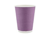 Стакан 340мл паперовий гофра лаванда 25шт АПХ_thumbnail