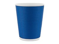 Стакан 420мл паперовий гофра блакитний 25шт АПХ 122409_thumbnail