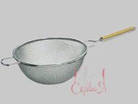 Сито крупна сітка з дерев`яною ручкою д.30см 11323_thumbnail