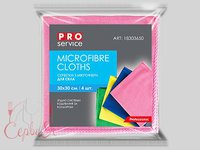Серветка з мікрофібри для скла 30х30см 4шт асорті Pure Glass PRO 18303650_thumbnail