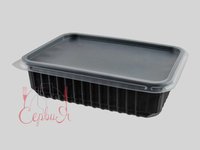 Контейнер РР 179х132х37мм з прозор.кришкою чорне дно 500мл 50шт 015210/015213_thumbnail