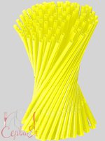 Соломка для соку 21смх6мм зі згином жовта 100шт BS_thumbnail