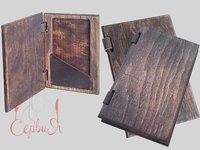 Папка для рахунків 12х18см дерево/шкіра АР_thumbnail