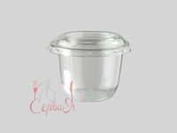 Контейнер РЕТ д.76мм д/десертів прозор. з кришкою 120мл 100шт 015205/015206_thumbnail