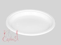 Тарілка 220мм ПРЕМІУМ біла 20гр 50шт А_thumbnail