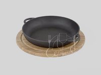 Сковорода д.200мм h35мм литі ручки-вушки порціон. "Термо" чавун_thumbnail