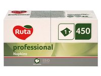 Серветка одношарова біла 24х24см 450шт Ruta a0852_thumbnail