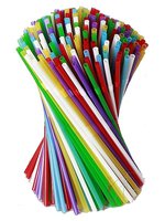 Соломка для соку 21смх4,8мм зі згином асорті 200шт СП_thumbnail