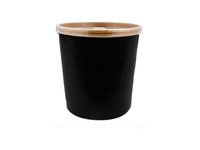 Контейнер папер. для супу та др.страв з проз.кр. 450мл чорн/крафт 50шт SPS450ВK/ПП97_thumbnail